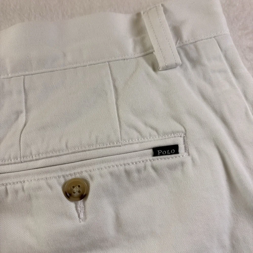 Polo Ralph Lauren Shorts Mens 33 White Chino Classic Fit Flat Front 9